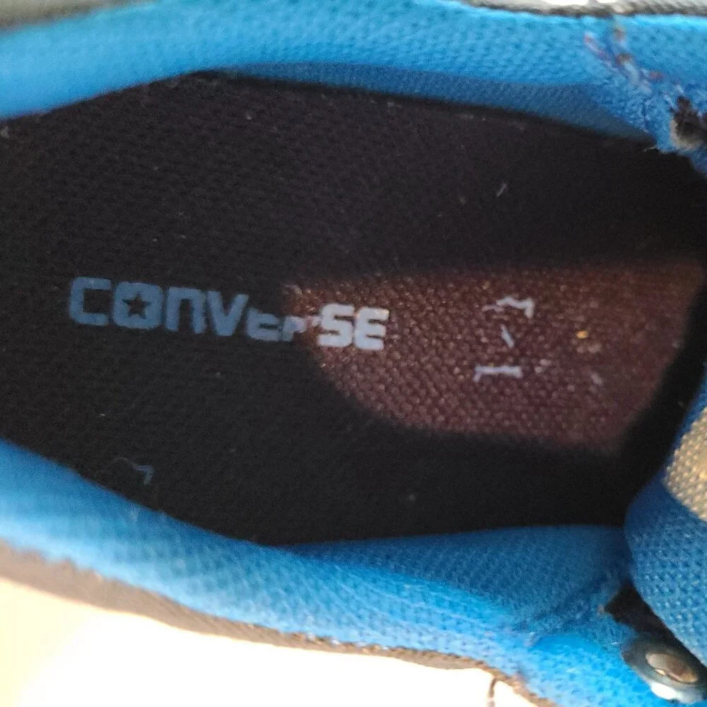 CONVERSE ALL STAR DARK BLUE CASUAL LACE UP SNEAKERS/ ELASTIC SHOELACES SZ 6